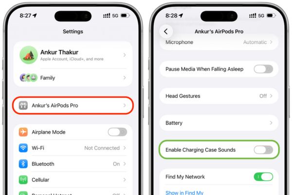 Cách tắt tiếng khi cắm sạc AirPods để không làm phiền người khác 12 Hướng dẫn cách tắt tiếng khi cắm sạc AirPods