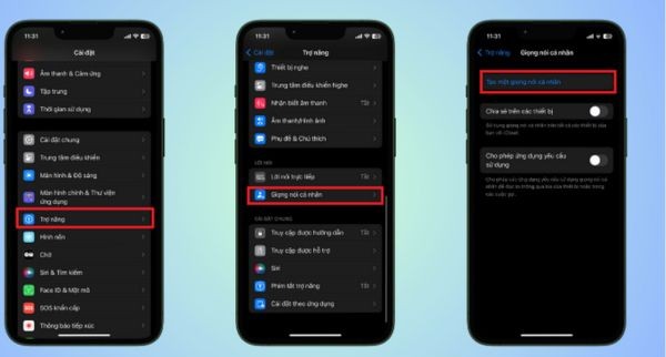 Cách thiết lập giọng nói riêng trên iPhone
