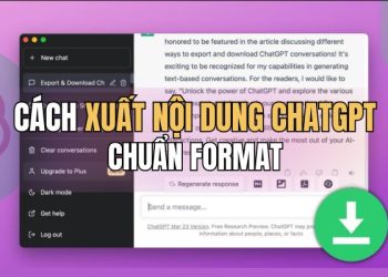 cách xuất nội dung ChatGPT