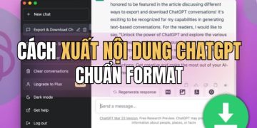 cách xuất nội dung ChatGPT