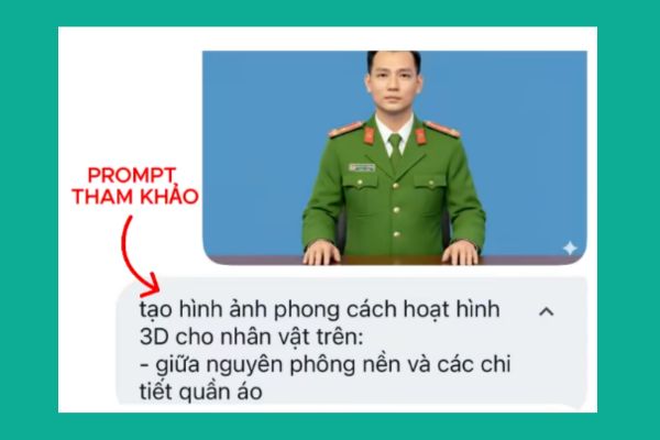 Bước 2: Chuyển đổi phong cách nhân vật sang 3D