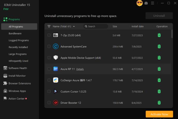 Share key bản quyền IObit Uninstaller 15 PRO miễn phí 2026