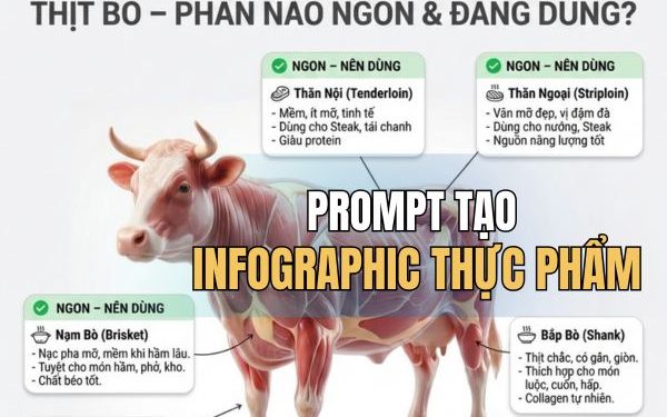 prompt tạo Infographic thực phẩm