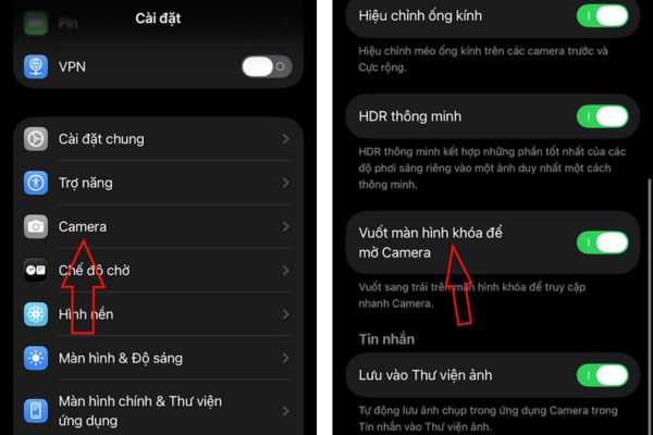 Bí quyết tắt tính năng vuốt sang trái mở camera trên iPhone 9 Tắt Vuốt màn hình khóa để mở Camera
