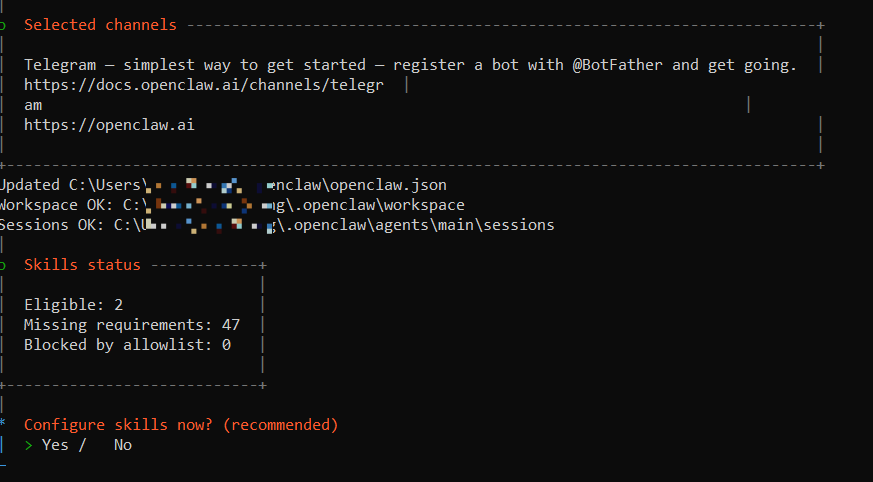 cấu hình skill openclaw