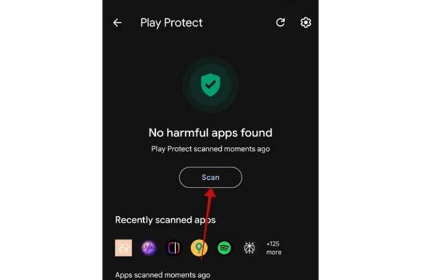 Nhấn vào nút Scan