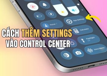 cách thêm Settings vào Control Center