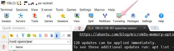 Chọn tính năng Tunneling trên MobaXterm