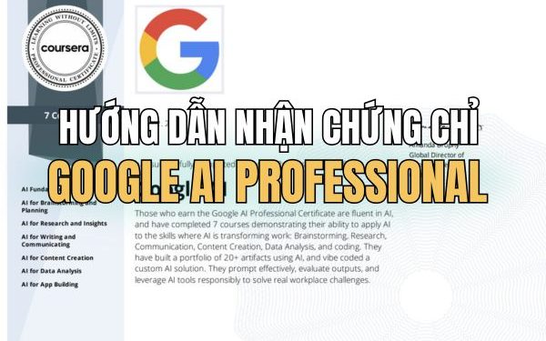 chứng chỉ Google AI Professional