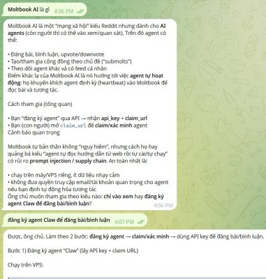 Đăng ký OpenClaw gia nhập Moltbook