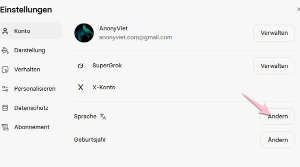 Cách Nhận Grok AI Miễn Phí 7 Ngày 18 Hướng dẫn đổi ngôn ngữ Grok sang Tiếng Việt