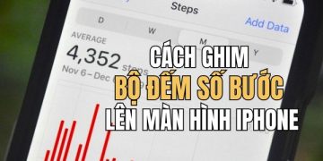ghim bộ đếm số bước lên màn hình iPhone