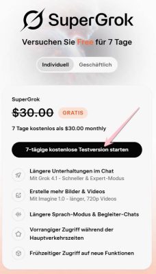 Cách Nhận Grok AI Miễn Phí 7 Ngày 13 Giao diện đăng ký dùng thử Grok 7 ngày miễn phí