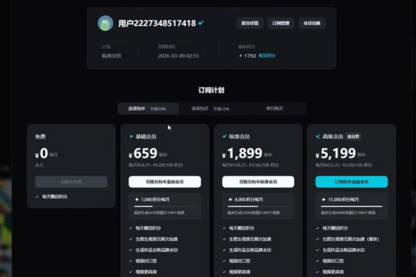 Hướng dẫn sử dụng Seedance 2.0 - AI tạo Video mạnh nhất hiện nay 17 Nạp điểm (Credits) và đăng ký gói VIP