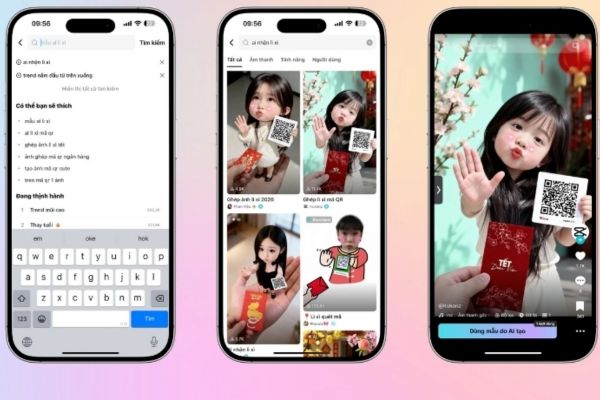 Hướng dẫn tạo ảnh cầm mã QR nhận lì xì siêu cute đón Tết 11 Hướng dẫn tạo ảnh cầm mã QR nhận lì xì trên CapCut