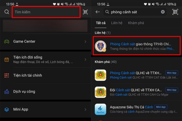Hướng dẫn cách báo vi phạm giao thông qua Zalo 