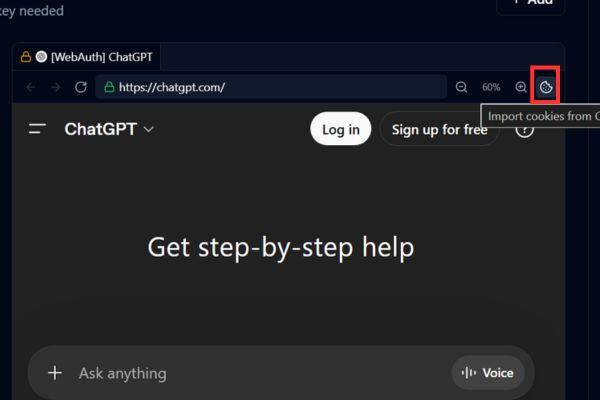 click vào biểu tượng hình chiếc bánh cookie.