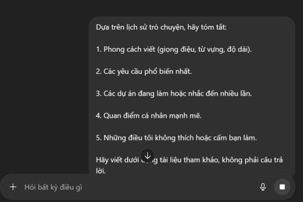 Tiếp tục nhập câu lệnh thứ hai