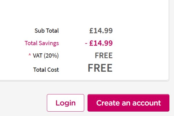 Nhấn "Create an account"