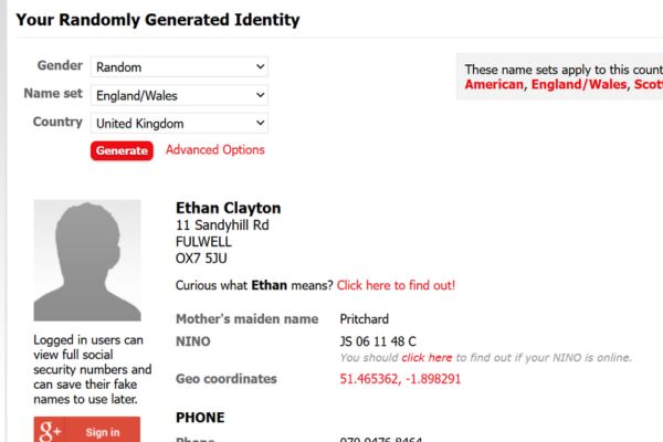 Tạo địa chỉ ở UK