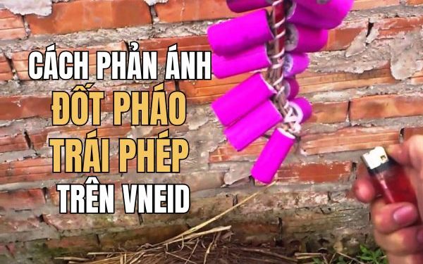cách phản ánh đốt pháo trái phép trên VNeID