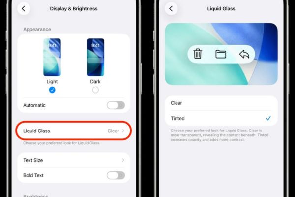 Thay đổi kiểu Liquid Glass