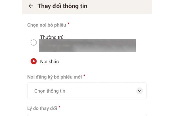 tính năng "Thay đổi"