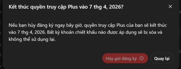 Cách hủy gia hạn ChatGPT Plus để không bị trừ tiền