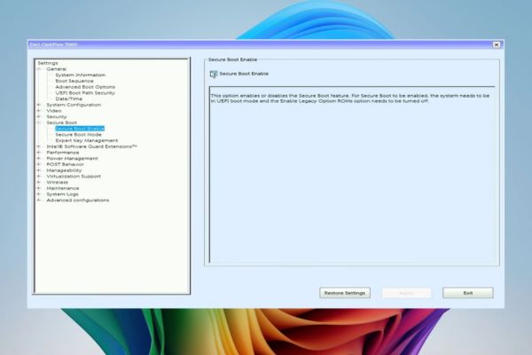 Hướng dẫn cài Google TV lên USB để biến PC thành TV 32 Tìm mục Secure Boot và chọn Disabled