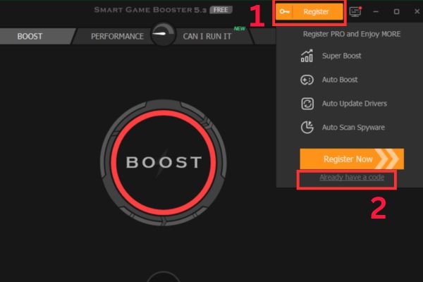 Chọn mục "Already have a code"