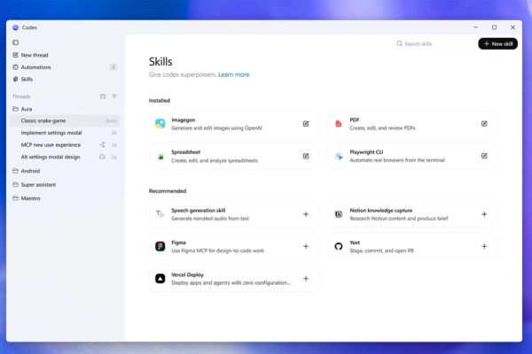 Tính năng Codex Windows