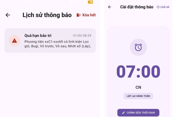 MyVehicle: App nhắc bảo trì xe máy tiện lợi và bảo mật 7 Hệ thống cảnh báo đa tầng linh hoạt