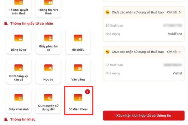 Click on the phone number section