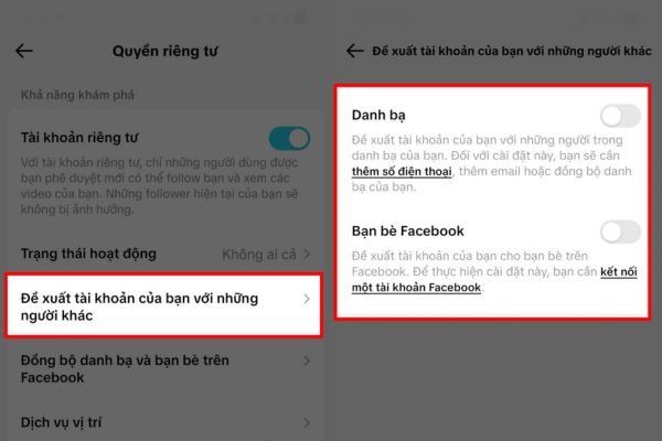 Vô hiệu hóa tính năng gợi ý kết bạn