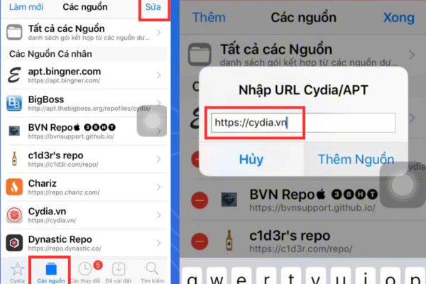 How to buy in-game items for free on iPhone 19 Enter the source address https://cydia.vn