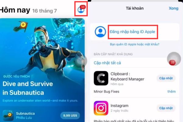 Tap Sign in with Apple ID