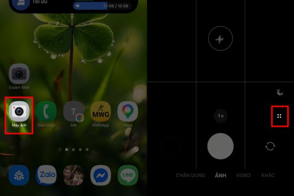 Cách quay video reaction bằng điện thoại Android, không cần app 12 Chọn biểu tượng 4 dấu chấm