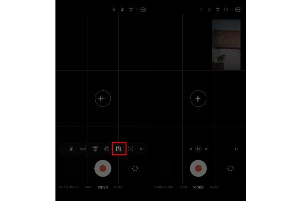 Cách quay video reaction bằng điện thoại Android, không cần app 15 Bấm chọn biểu tượng các ô vuông