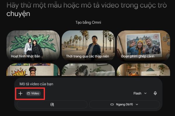 Select "Create videos"
