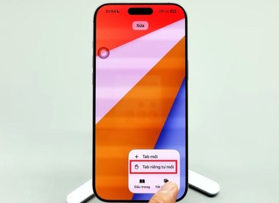 Select New private tab