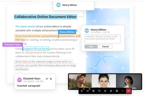 Real-time online team collaboration