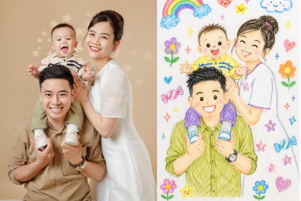Bật mí prompt chuyển ảnh thành tranh vẽ con nít