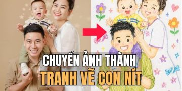 prompt chuyển ảnh thành tranh vẽ con nít