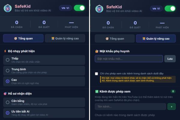 Customize sensitivity levels as well as add secure channels