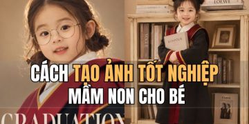 cách tạo ảnh tốt nghiệp mầm non cho bé