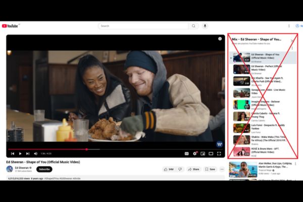 Instructions for turning off automatic playlists on YouTube