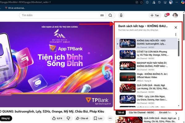 Instructions for turning off automatic playlists on YouTube