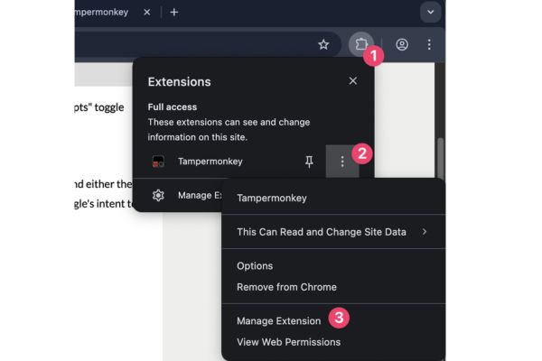 TruyenDrive: Biến Google Drive thành trình đọc manga chuyên nghiệp 13 Vào phần Manage Extension.