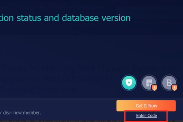 Hướng dẫn nhận 6 tháng IObit Malware Fighter 13 Pro miễn phí 20 Vào mục Enter Code