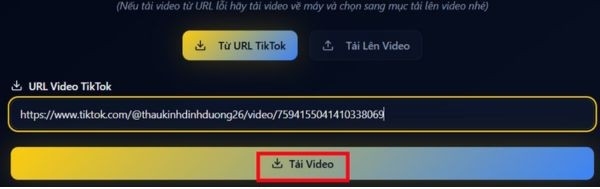 Cách tạo kịch bản từ video TikTok bất kỳ hút triệu view 15 Bấm vào nút Tải video